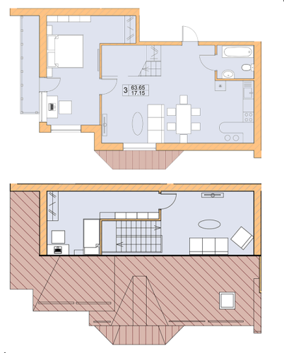 5+ кімнат 63.65 м² в ЖК Ваша квартира від 11 650 грн/м², с. Гатне