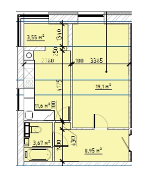 1-кімнатна 48.44 м² в ЖК Будинок на Тітова від 16 000 грн/м², Дніпро