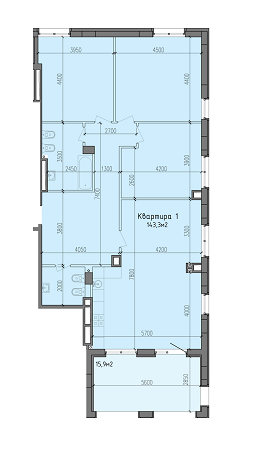 3-комнатная 143.3 м² в ЖК Victory Hall от 16 500 грн/м², Днепр