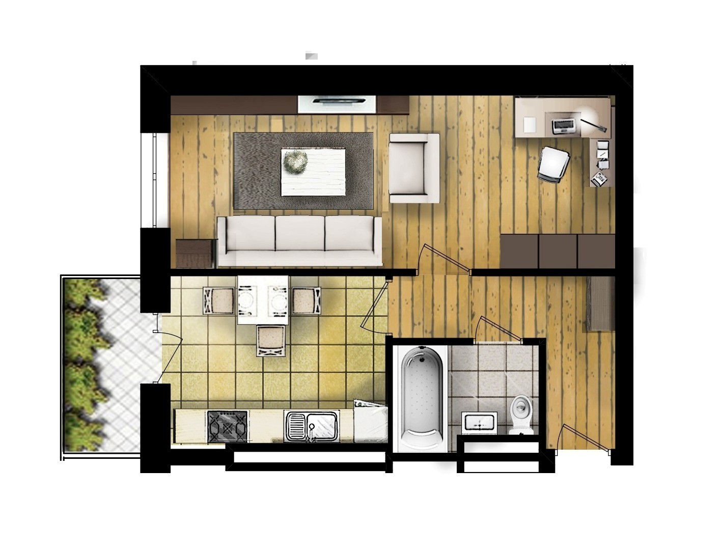 1-кімнатна 43.05 м² в ЖБ Новий масив від 15 950 грн/м², Дніпро