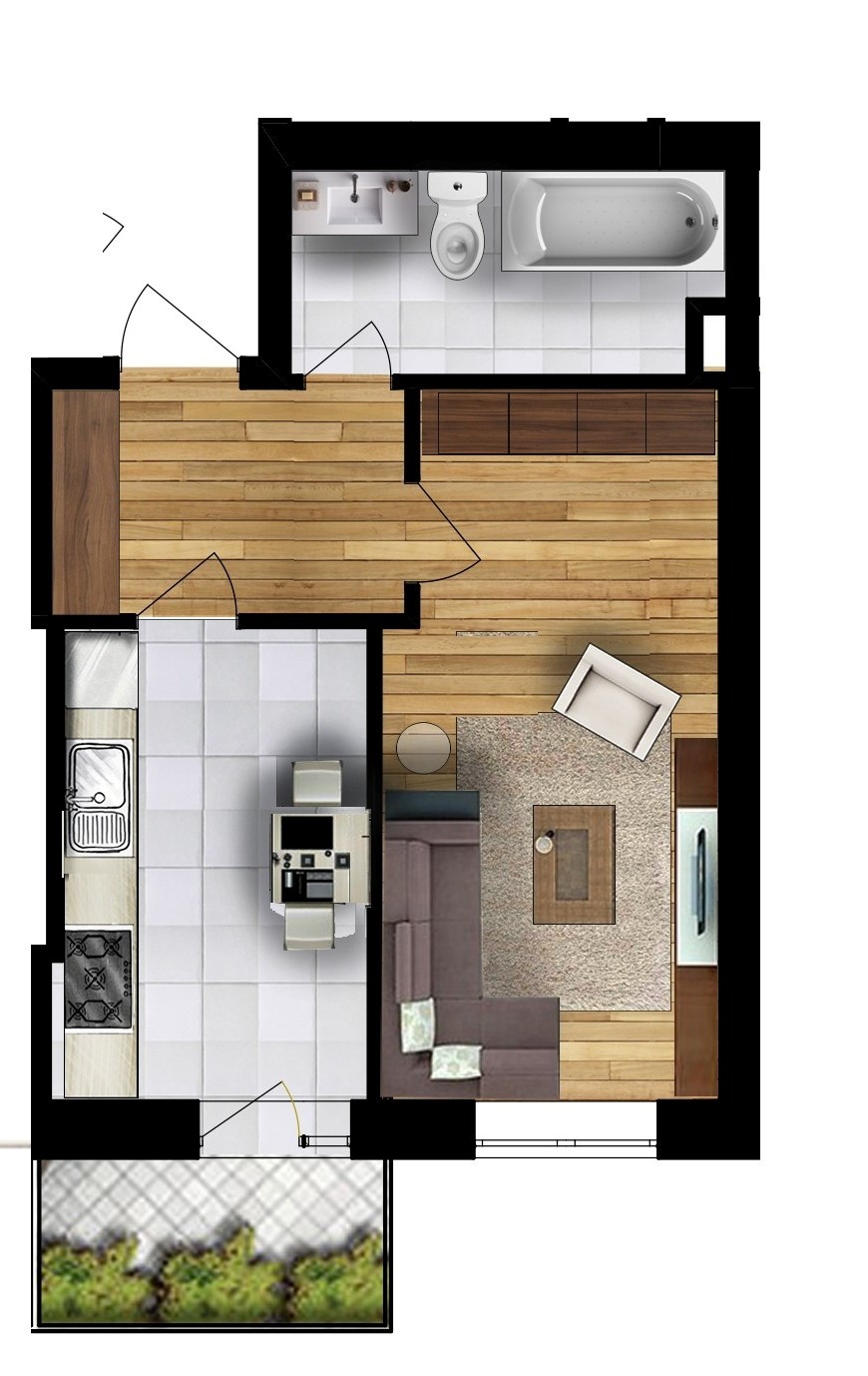 1-комнатная 43.2 м² в ЖД Новый массив от 15 950 грн/м², Днепр