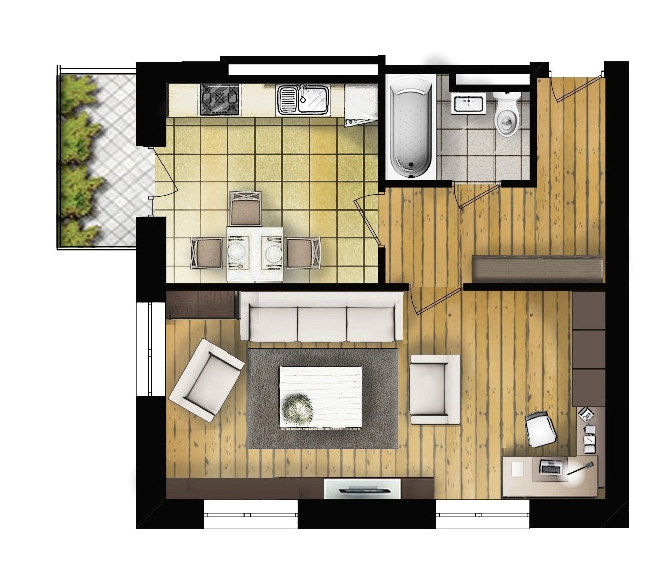 1-кімнатна 51.71 м² в ЖБ Новий масив від 13 500 грн/м², Дніпро