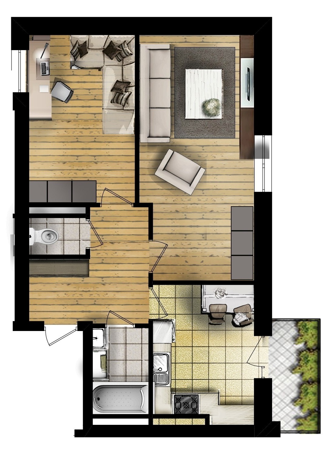 2-комнатная 61.91 м² в ЖД Новый массив от 13 500 грн/м², Днепр