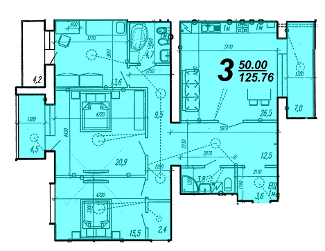 3-комнатная 125.76 м² в ЖК Нова Будова от 13 750 грн/м², г. Каменец-Подольский