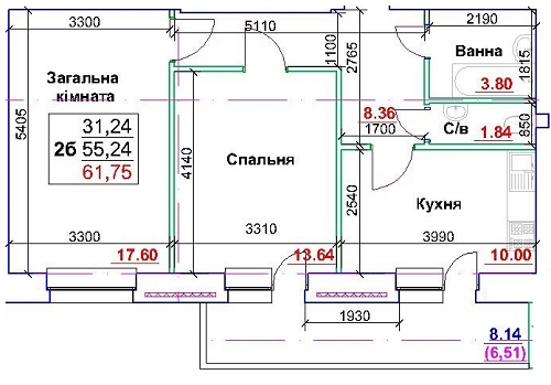 2-кімнатна 61.75 м² в ЖК на вул. Інтернаціоналістів, 35/1-35/5 від 11 100 грн/м², Суми