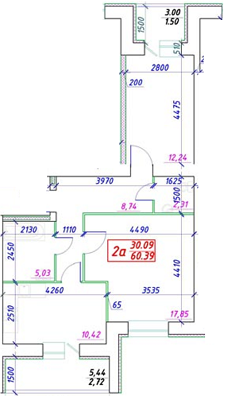 2-кімнатна 60.39 м² в ЖК на вул. Прокоф'єва, 16 від забудовника, Суми