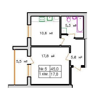 1-кімнатна 45 м² в ЖК на вул. Курчатова, 62Г, 62Д від забудовника, Рівне