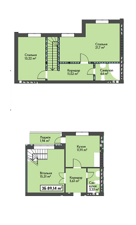 3-кімнатна 89.14 м² в ЖК Новоградський від 11 500 грн/м², м. Новоград-Волинський