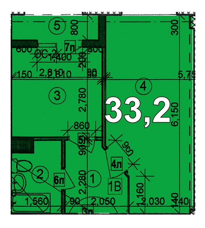 1-кімнатна 33.2 м² в ЖК Сонячний Острів від 12 800 грн/м², Херсон