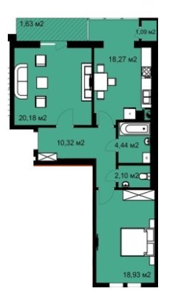 2-комнатная 76.96 м² в ЖК на ул. Выговского, 5Б от 19 610 грн/м², Львов