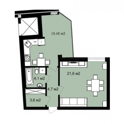 1-комнатная 52.5 м² в ЖК навул. Лычаковская, 70 от 37 090 грн/м², Львов