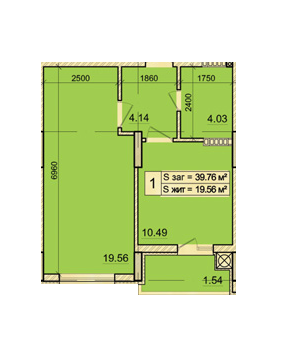 1-кімнатна 39.76 м² в ЖК на вул. Угорська, 14 від 12 510 грн/м², Львів