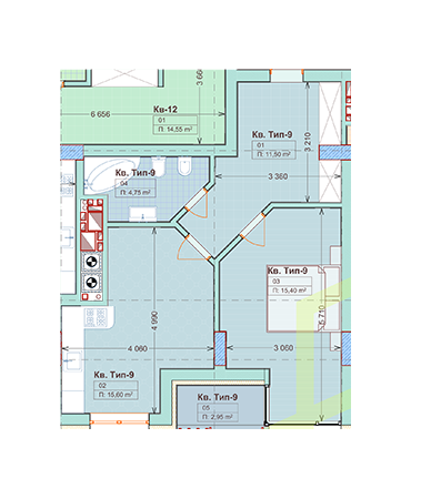 1-кімнатна 48.75 м² в ЖК Винний парк від 12 900 грн/м², м. Винники