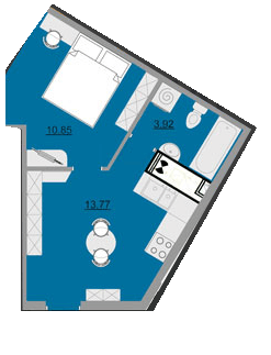 1-кімнатна 29 м² в ЖК Shuttle від забудовника, м. Дубляни