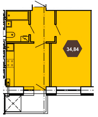 1-комнатная 34.84 м² в ЖК Будова Медова от 12 500 грн/м², г. Трускавец