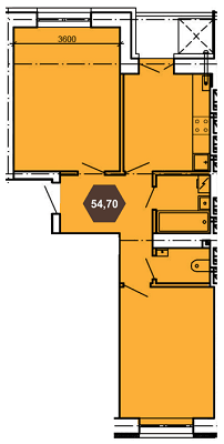 2-кімнатна 54.7 м² в ЖК Будова Медова від 12 500 грн/м², м. Трускавець