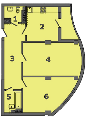 2-кімнатна 64.3 м² в ЖК на вул. Яцкова, 20Б від 21 400 грн/м², Львів