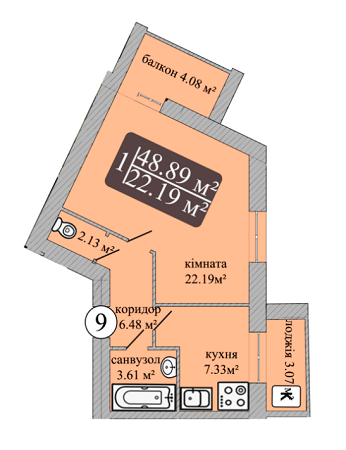 1-комнатная 48.89 м² в ЖК Мечта Чернигов от 10 000 грн/м², Чернигов