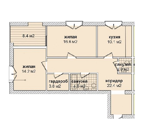 2-комнатная 77.9 м² в Резиденция Парк-Хаус от 41 700 грн/м², Харьков