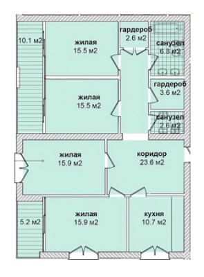 4-комнатная 120.4 м² в Резиденция Парк-Хаус от 41 700 грн/м², Харьков