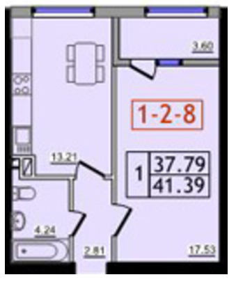 1-кімнатна 41.39 м² в ЖК Тридцята перлина від 16 200 грн/м², с. Крижанівка