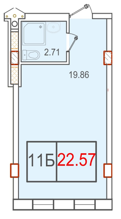 1-кімнатна 22.57 м² в ЖК Smart від 15 760 грн/м², с. Крижанівка