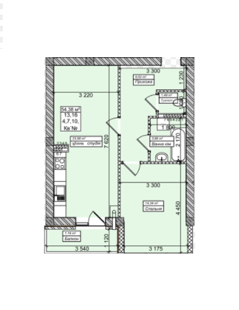 1-кімнатна 54.38 м² в ЖК Аvila DeLuxe від 12 600 грн/м², Ужгород