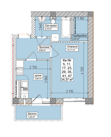 1-комнатная 34.37 м² в ЖК Аvila DeLuxe от 12 600 грн/м², Ужгород