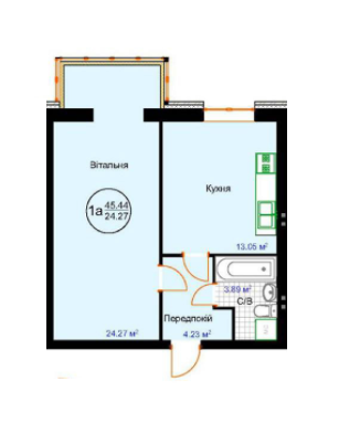 1-кімнатна 45.44 м² в ЖК Затишна Фазенда від 8 390 грн/м², смт Стрижавка