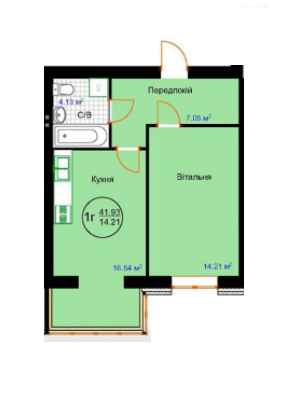 1-комнатная 41.93 м² в ЖК Затишна Фазенда от 8 390 грн/м², пгт Стрижавка