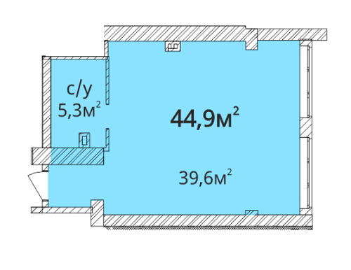 1-комнатная 44.9 м² в ЖК Орион от 19 690 грн/м², Одесса