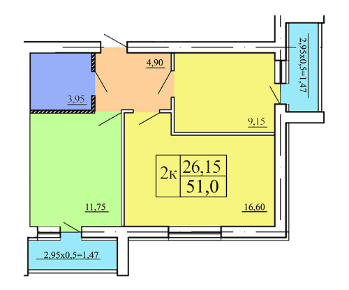 2-кімнатна 51 м² в ЖК Академквартал-3 від 10 000 грн/м², м. Ірпінь