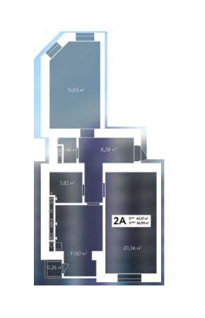 2-комнатная 62.51 м² в ЖК Авиатор от 21 000 грн/м², пгт Гостомель