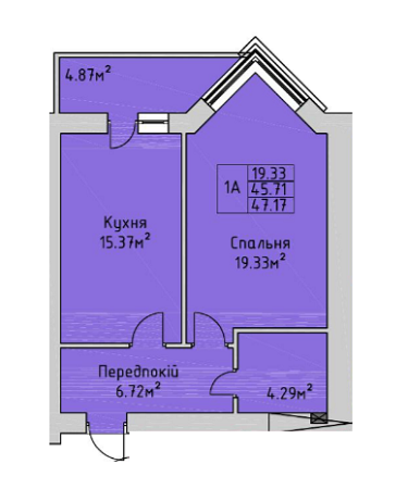 1-комнатная 47.17 м² в ЖК на Немецком озере от 8 200 грн/м², с. Загвоздье