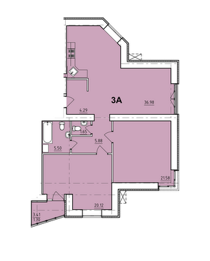 3-кімнатна 99.41 м² в ЖК Козацький від 19 000 грн/м², Полтава