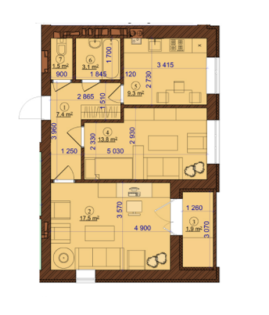 2-кімнатна 54.5 м² в ЖК Барвіха від 16 000 грн/м², м. Ірпінь