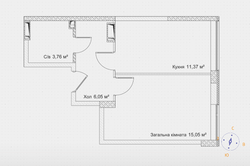 1-комнатная 36.23 м² в ЖК Синергия 3+ от 11 500 грн/м², г. Ирпень