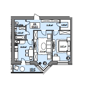 2-комнатная 65.03 м² в ЖК на ул. Горбачевского от 9 400 грн/м², Ивано-Франковск