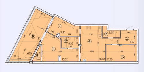 3-комнатная 50.65 м² в ЖК на ул. Светлицкого, 35 от застройщика, Киев