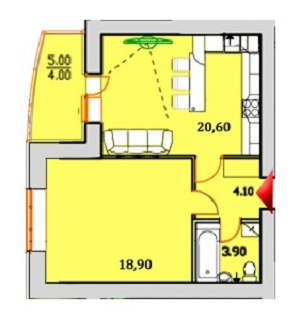 1-кімнатна 51.5 м² в ЖК Сонячна Оселя від 11 900 грн/м², м. Буча