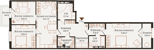 3-кімнатна 120.51 м² в ЖК Нова Англія від 24 230 грн/м², Київ