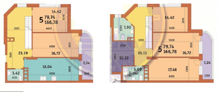 5+ комнат 166.78 м² в ЖК Лумумбы от застройщика, Киев