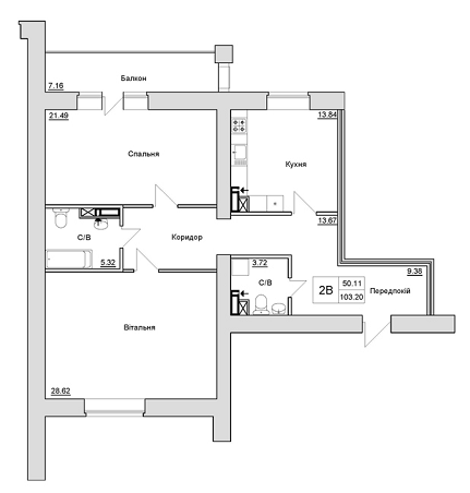 2-комнатная 103.2 м² в ЖД на ул. Шевченко, 4 от 18 900 грн/м², г. Ирпень