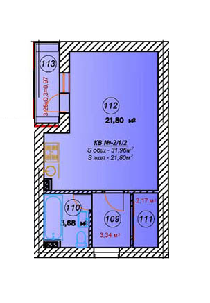 1-комнатная 31.96 м² в ЖК Австрийский от застройщика, пгт Авангард