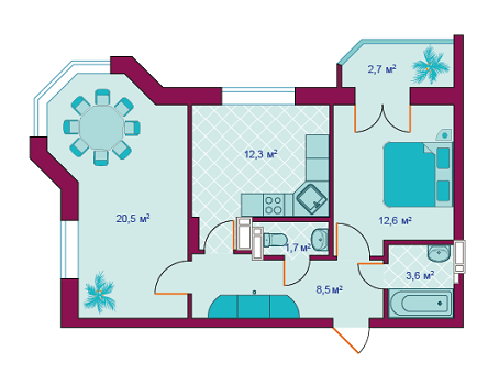 2-комнатная 62 м² в ЖК Алфавит от 8 000 грн/м², г. Ирпень