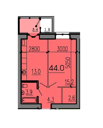 1-кімнатна 44 м² в ЖК Пурпурові Вітрила від 13 100 грн/м², Дніпро