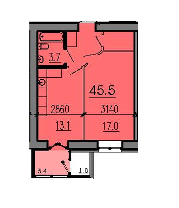 1-кімнатна 45.5 м² в ЖК Пурпурові Вітрила від 13 100 грн/м², Дніпро