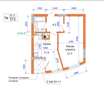 1-комнатная 37.6 м² в ЖК Атриум от 12 300 грн/м², г. Ирпень