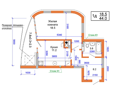 1-кімнатна 44 м² в ЖК Атріум від 12 300 грн/м², м. Ірпінь