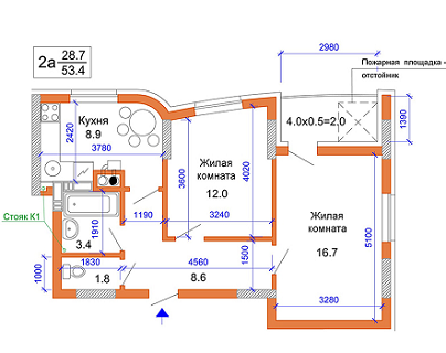 2-комнатная 53.4 м² в ЖК Атриум от 15 000 грн/м², г. Ирпень